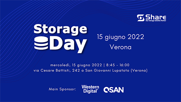 Storage Day a Verona, Share Distribuzione riparte da mercoledì 15 giugno 2022