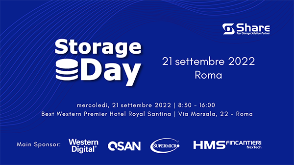 Storage Day 2022 | Secondo appuntamento il 21 settembre a Roma