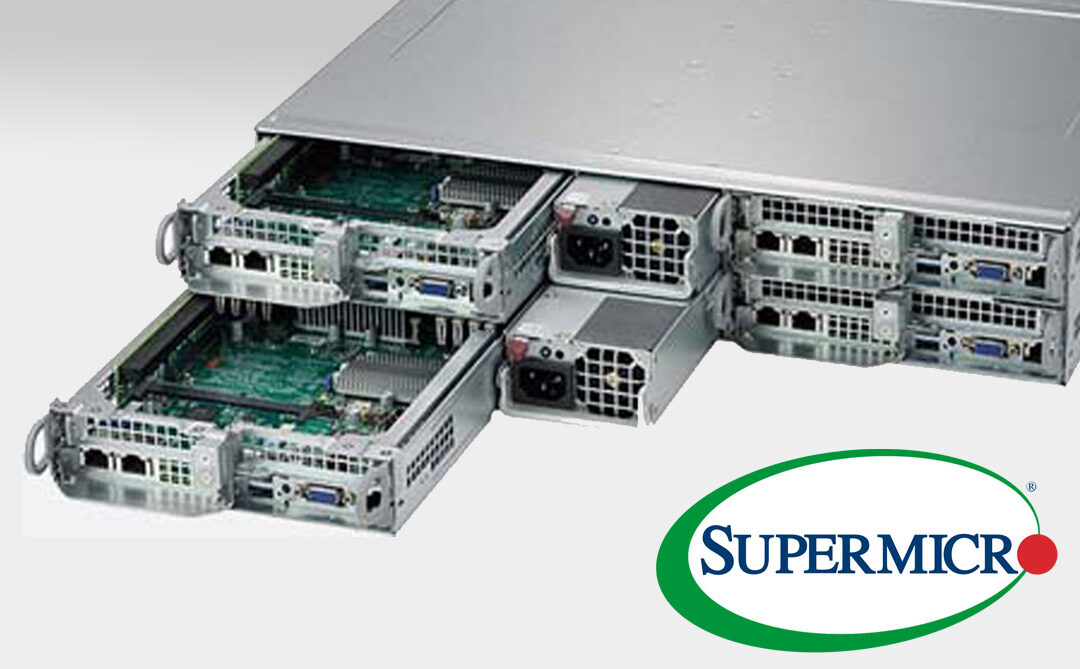 Server Supermicro Intel Xeon 2029TP-HTR composto da 4 nodi Hot Swap