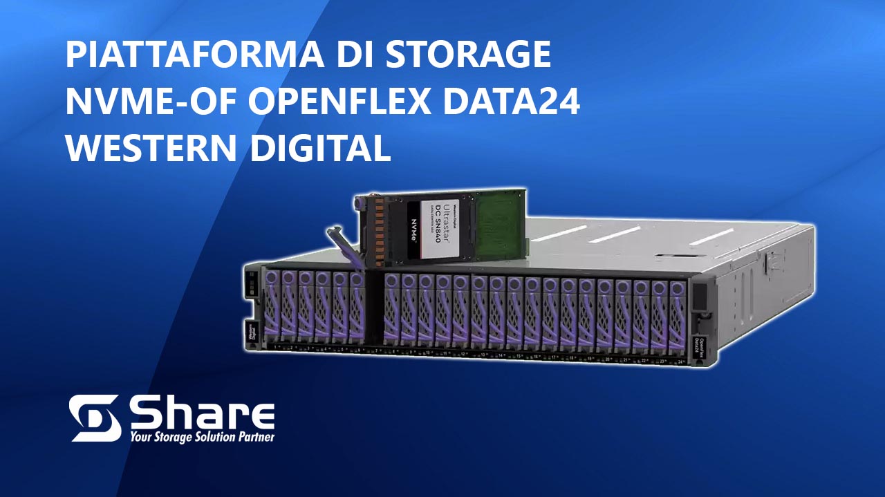 Piattaforma di storage Western Digital NVMe-oF OpenFlex Data24
